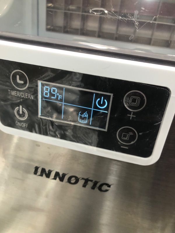 Photo 3 of ***PARTS ONLY*** Innotic Ice Maker Machine Countertop, 24 Cubes Ready in 15 Mins with Ice Scoop and Basket, 44lbs/24H Portable Compact Ice Machine, Self-Cleaning Ice Cube Makers, Perfect for Home, Party, Office Bar
