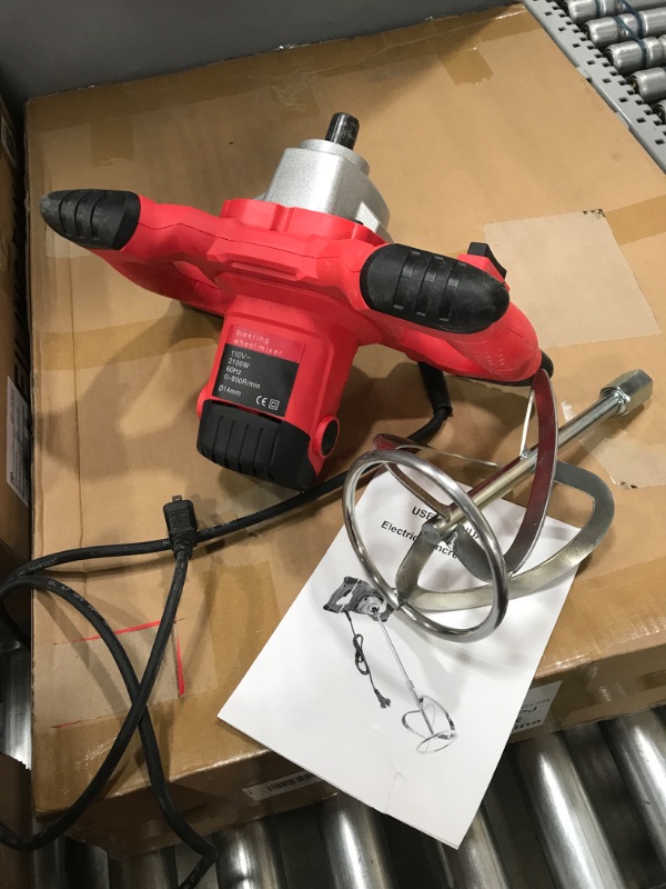 Photo 1 of 2100W Electric Handheld Cement Mixer,Portable Mortar Concrete Mixer Drill with Rod for Mixing Grout Paint Mud Plaster,6 Speed Adjustment 110V
