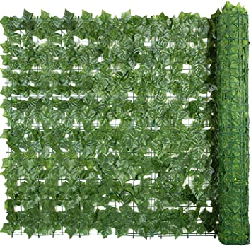 Photo 1 of 118.1x39.3 inch Ivy Privacy Fence Screen, Artificial Hedges Fence Greenery and Faux Ivy Vine Leaf, Fake Ivy Fence Decoration for Outdoor Garden Decor
