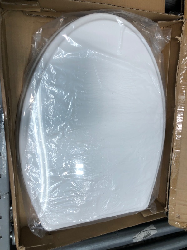 Photo 2 of Hibbent Premium One Click Elongated Toilet Seat with Cover(Oval)- White Color(Elongated)
