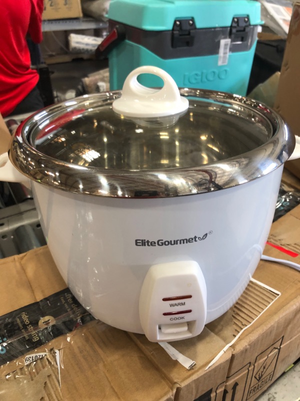 Photo 6 of (DOES NOT FUNCTION)Elite Gourmet 20 Cup Rice Cooker - White
