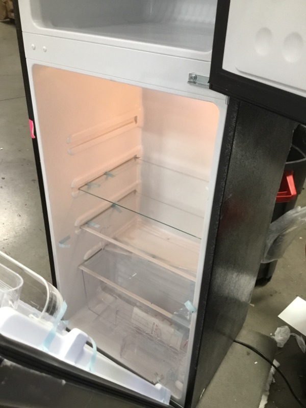 Photo 2 of Frigidaire EFR749AMZ, 2 Door Apartment Size Refrigerator with Freezer, 7.5 cu ft, Retro, Silver, Platinum *main door not connected 