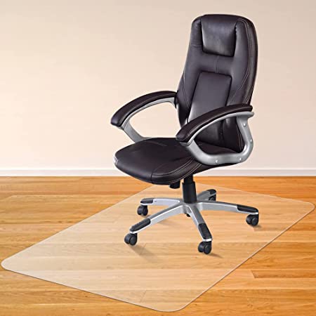 Photo 1 of Chair Mat for Hard Floors Office Floor Mat PVC Transparent Office Computer Easy Glide for Chairs Non-Slip Durable 45"×53" 2mm Thick for Office Home Hard Floor Protector
