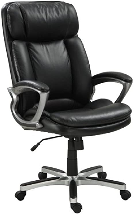 Photo 1 of Serta Big & Tall Executive Office Chair High Back All Day Comfort Ergonomic Lumbar Support, Bonded Leather, Black
