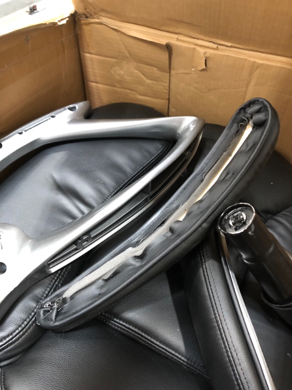 Photo 1 of Serta Big & Tall Executive Office Chair High Back All Day Comfort Ergonomic Lumbar Support, Bonded Leather, Black
