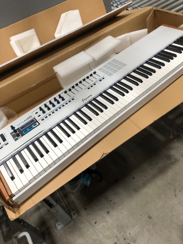 Photo 2 of Arturia KeyLab 88 MkII Hammer-Action MIDI Controller and Software, White Version II
