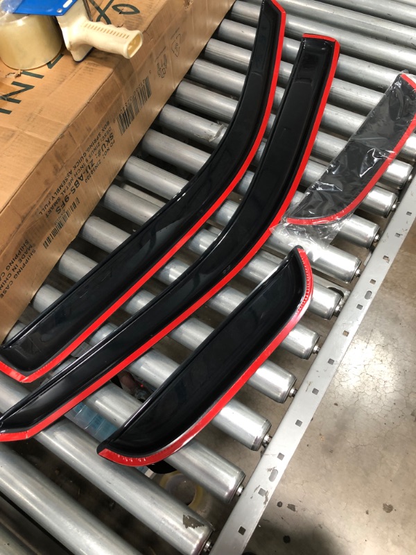 Photo 3 of Window Visor Compatible With 2004-2012 Chevy Colorado GMC Canyon, Slim Style Acrylic Smoke Tinted 4PCS Sun Rain Shade Guard Wind Vent Air Deflector by IKON MOTORSPORTS, 2005 2006 2007 2008 2009 2010
