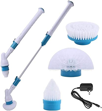 Photo 1 of 360 Cordless Electric Spin Scrubber Power Surface Cleaner with 3 Replaceable Cleaning Scrubber Brush Heads, 1 Extension Arm and Adapter
