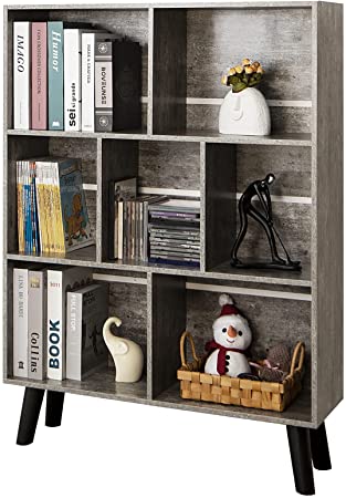 Photo 1 of **MISSING PIECES**
LEYAOYAO Bookshelf Cube Storage Organizer,3 Tier Bookcase with Legs,Modern Wood Open Shelf,Dirty Grey Bookshelves,Free Standing Display Short Book Shelves for Small Space,Bedroom,Living Room,Office
