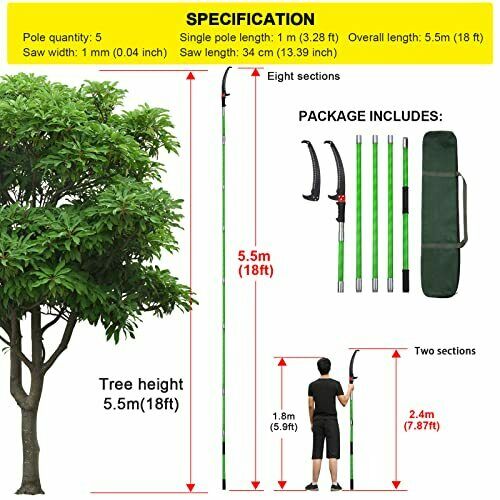 Photo 2 of 18 Feet Tree Pole Pruner Manual Branches Trimmer Tree Branch Garden Tools 18FT
Dirt and Scuffs