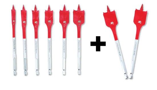 Photo 1 of **5 pack** 
DIABLO
6-Piece SPEEDemon High Speed Steel Spade Bit Set with 2-Bonus Bits (8-Piece)