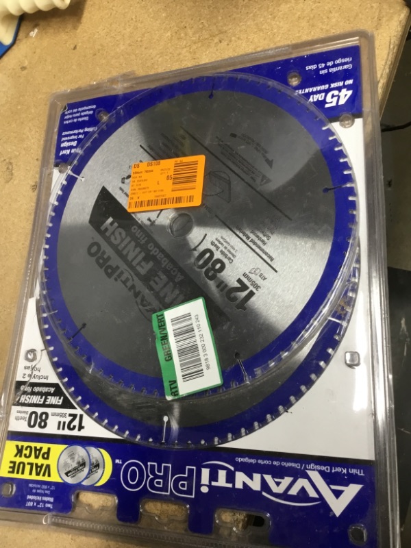 Photo 2 of 
Avanti Pro
12 in. x 80-Tooth Fine Finish Circular Saw Blade (2-Pack)