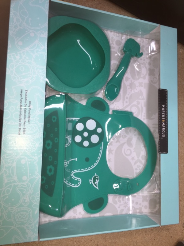 Photo 2 of Baby Silicone Feeding Set, Masher Spoon and Bowl and Baby Bib, BPA & Phthalate Free, 6 Month+
