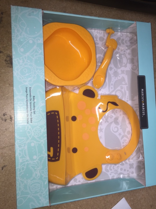 Photo 2 of Baby Silicone Feeding Set, Masher Spoon and Bowl and Baby Bib, BPA & Phthalate Free, 6 Month+
