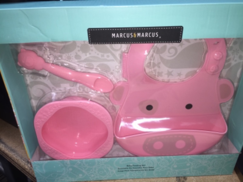 Photo 2 of Baby Silicone Feeding Set, Masher Spoon and Bowl and Baby Bib, BPA & Phthalate Free, 6 Month+
