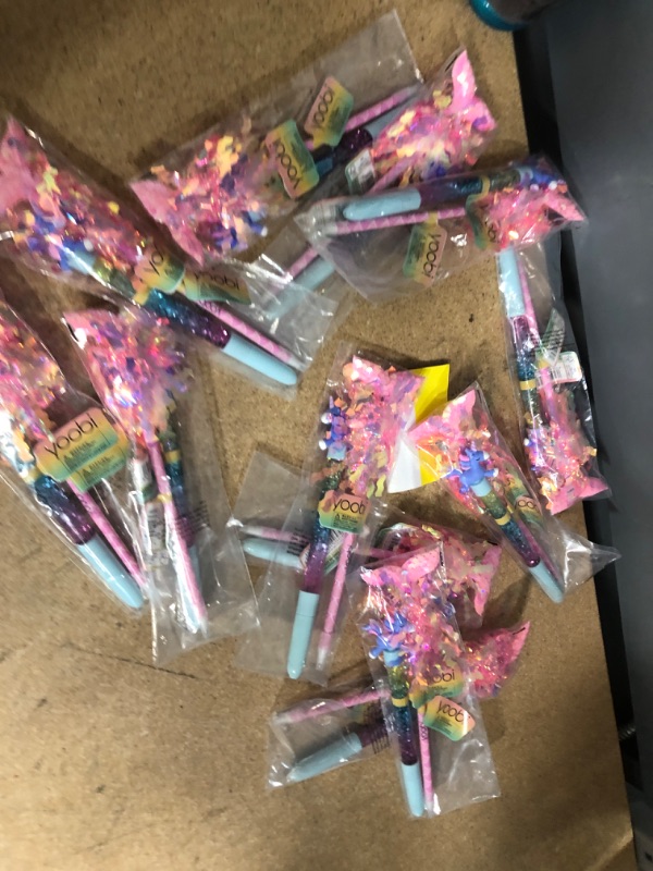 Photo 1 of yoobi floating glitter pen 2 PACK UNICORN 12 PACK 