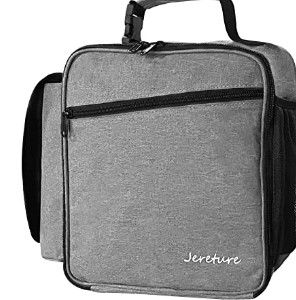 Photo 1 of Jereture Lunch Box for Men, Women, Compact Adult Insulated Lunch bag with paper towel bag - Lunch Pail Work Office Cooler, Soft, Leakproof, Fashion. Suit to men, women,work,office,beach (Grey)