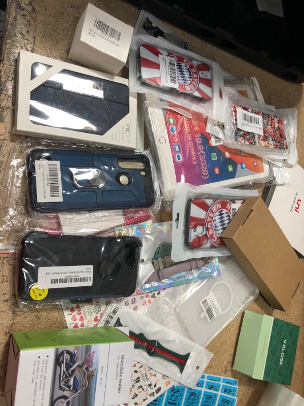 Photo 1 of **NOT REFUNDABLE** BUNDLE OF ASSORTED PHONE CASES AND CHARGING CABLES 