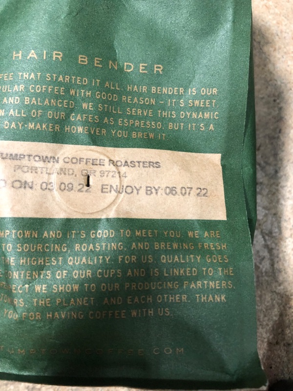 Photo 3 of **EXPIRES JUNE07/2022 NOT REFUNDABLE** Stumptown Coffee Roasters, Medium Roast Ground Coffee - Hair Bender 12 Ounce Bag, Flavor Notes of Citrus and Dark Chocolate
