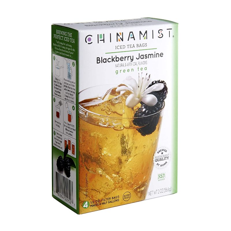 Photo 1 of ** EXP: 01/12/2024 **    *** NON-REFUNDABLE **    ** SOLD AS IS **
China Mist, Blackberry Jasmine Green Tea Bags for Iced Tea, (3 Pack)
