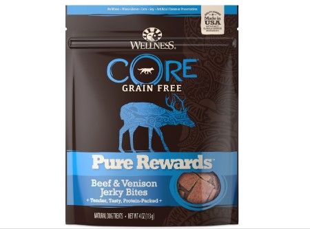 Photo 1 of ** EXP: 15 AUG 2022 **   ** NON-REFUNDABLE **   ** SOLD AS IS **   ** SETS OF 3 **
Wellness CORE Power Packed Venison Grain-Free Jerky Dog Treats, 4-oz Bag
