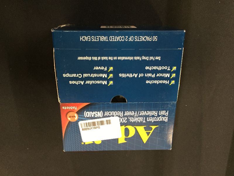 Photo 2 of Advil Pain Reliever and Fever Reducer, Pain Relief Medicine with Ibuprofen 200mg for Headache, Backache, Menstrual Pain and Joint Pain Relief - 50x2 Coated Tablets
--- bb 07 2022