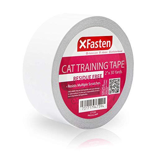 Photo 1 of XFasten Anti-Scratch Cat Training Tape, Clear, 2-Inches x 30 Yards; Door, Kitty Paw Tape for Couch, Furniture and Leather Stop Scratching Guard Protector Tape for Cats
