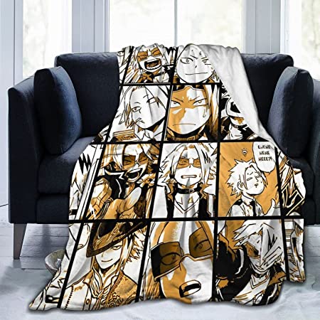 Photo 1 of Bnha Kaminari Denki Collage Flannel Blanket Lightweight Cozy Bed Blankets Soft Throw Blanket Fit Couch Sofa Suitable for All Season 60X40