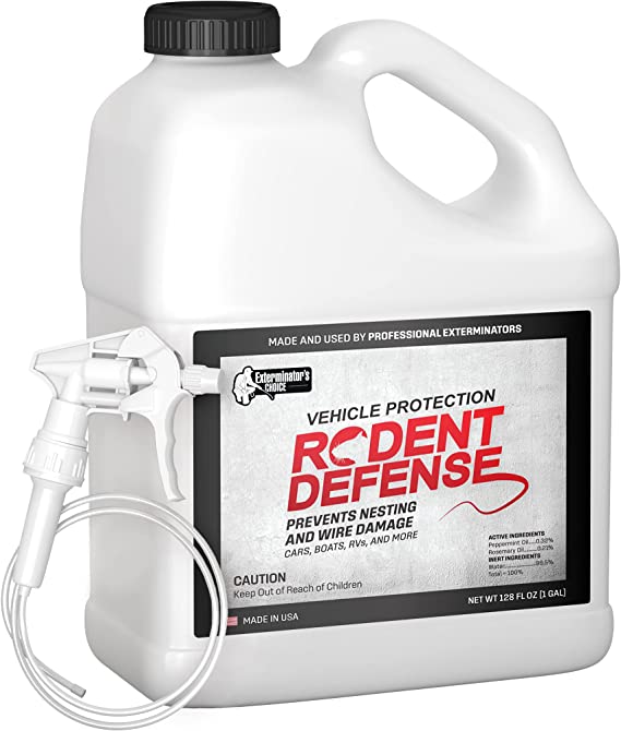 Photo 1 of Exterminators Choice Rodent Defense Vehicle Protection Spray | 1 Gallon | Natural, Non-Toxic Mouse and Rat Repellent | Quick, Easy Pest Control for Cars and Trucks | Safe Around Kids & Pets