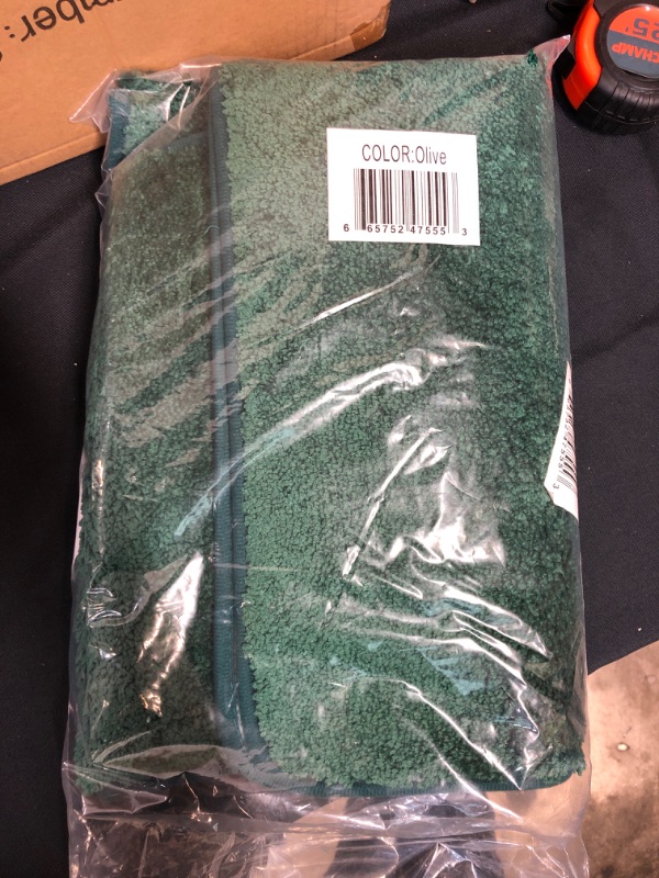 Photo 1 of 3 pc Solid Olive Green Bathroom Rug Set