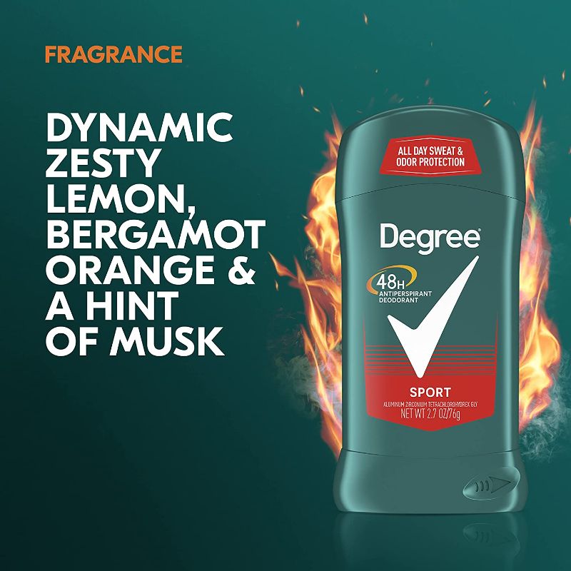 Photo 1 of 2 pcs Degree Men Original Antiperspirant Deodorant 48-Hour Odor Protection Sport Mens Deodorant Stick 2.7 oz  
