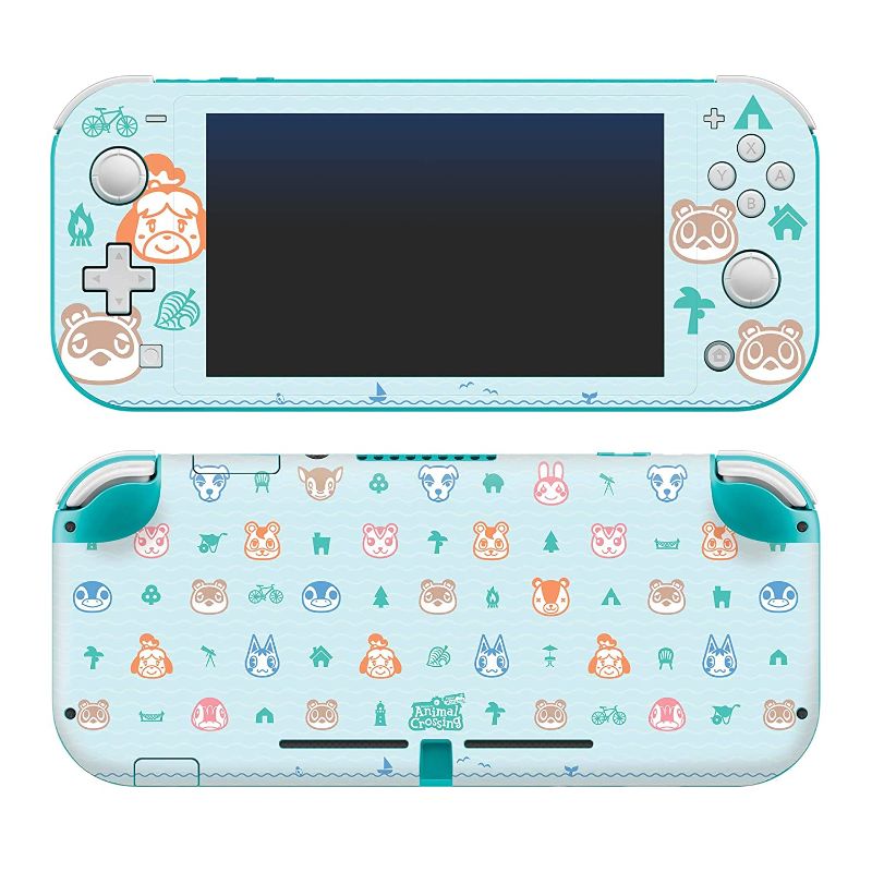 Photo 1 of Controller Gear Authentic and Officially Licensed Animal Crossing: New Horizons - Outdoor Pattern - Nintendo Switch Lite Skin - Nintendo Switch SKIN (2 pack)