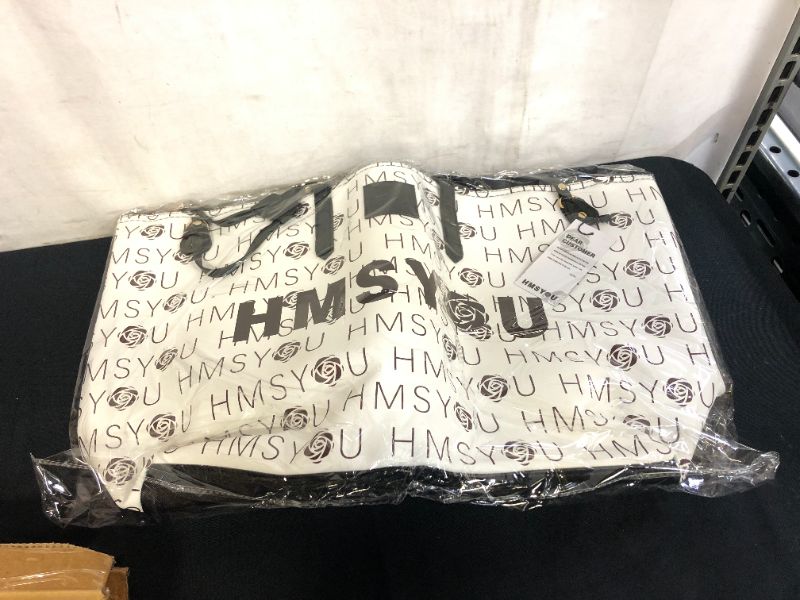 Photo 3 of HMSYOU Large Tote Bag, Best Tote Bag for Women. Large Capacity Laptop Tote Ideal for Travel, Airplane, Office & Diaper - Advanced Faux Leather Excellent Waterproof Ability.(Letter)
