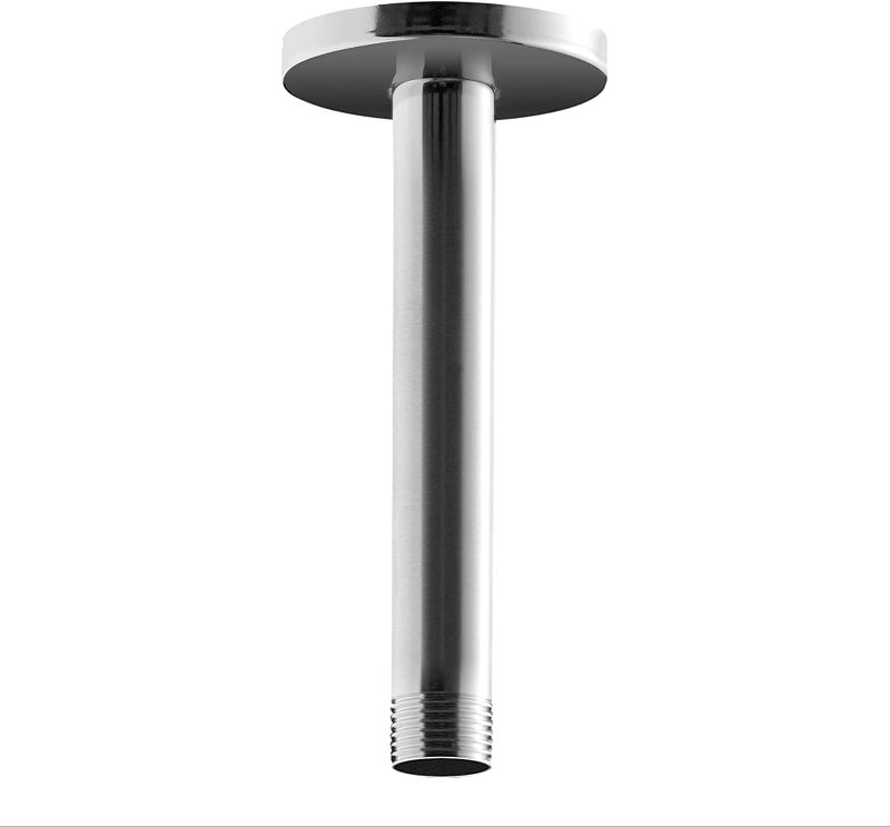 Photo 1 of OFFO Shower Arm with Flange 6 Inches Ceiling Mount Replacement Rain Shower Head Straight Arm Ceiling-Mounted For Fixed Shower Head & High Pressure Rain Brushed
2 COUNT