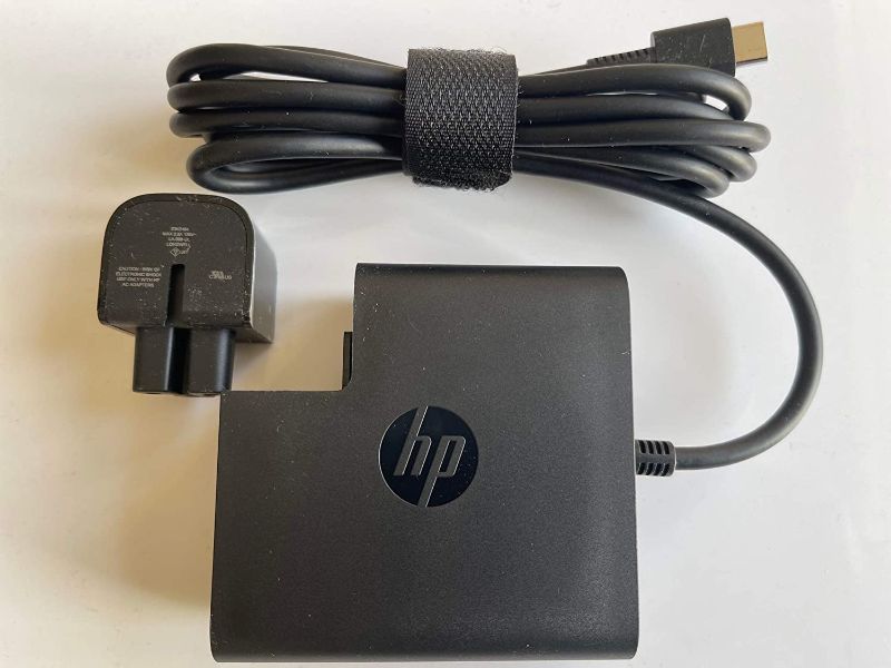 Photo 1 of HP 65W Travel USB C AC Adapter for HP Spectre X2 X360, HP EliteBook x360 1040 G6, TPN-CA06, L30757-002, L32392-001, TPN-AA03, L30757-004, L32392-001,860209-850, 925740-002.
