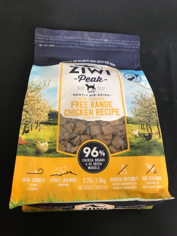 Photo 2 of ZIWI Peak Air-Dried Dog Food – All Natural, High Protein, Grain Free and Limited Ingredient with Superfoods (Chicken, 2.2 lb)
 EXP 07/03/23