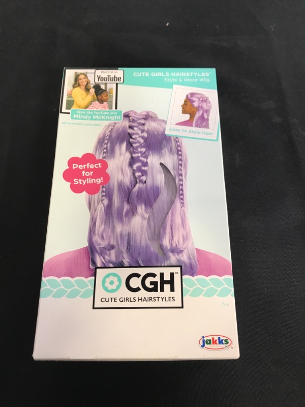Photo 2 of CGH Cute Girls Hairstyles! Wig - Purple Wavy Hair Style & Wear Wig
