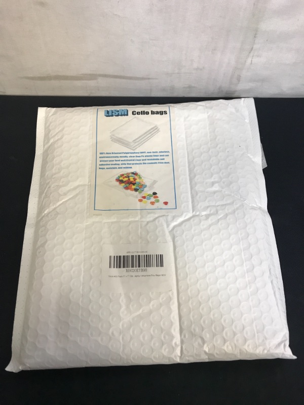 Photo 1 of 400 Pack 5" x 7" Thick Clear Cello Self Adhesive Seal Bags Durable Plastic Resealable Self-Sealing Poly Cellophane Bag Packaging Bakery Cookie Candy Card Gifts OPP Bags
