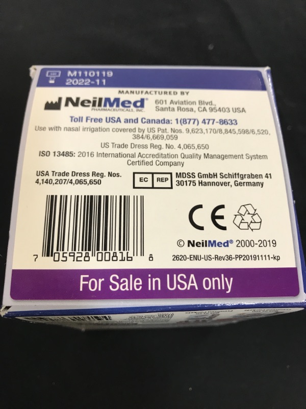 Photo 3 of 2 Pack NasaFlo Sinus Health Neti Pot with 50 Premixed Packets-by NeilMed
 EXP 11/22