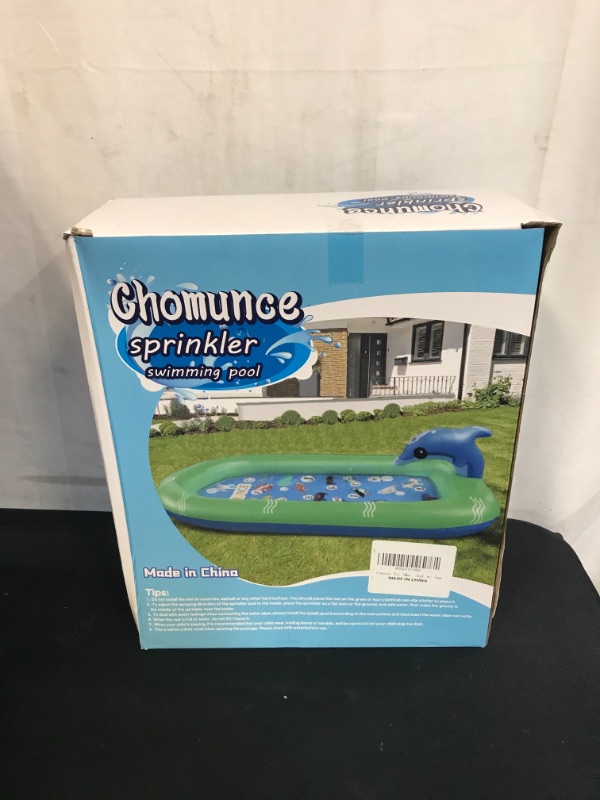 Photo 2 of Chomunce Splash Pad for Kids Inflatable Sprinkler Pool Outdoor Water Toys for Kid Ages 4-8 Summer Swimming Outside 3-in-1 Upgraded Spray Mat Birthday Gifts for 1 2 3 4 5 6 7 Years Old Boys and Girls
