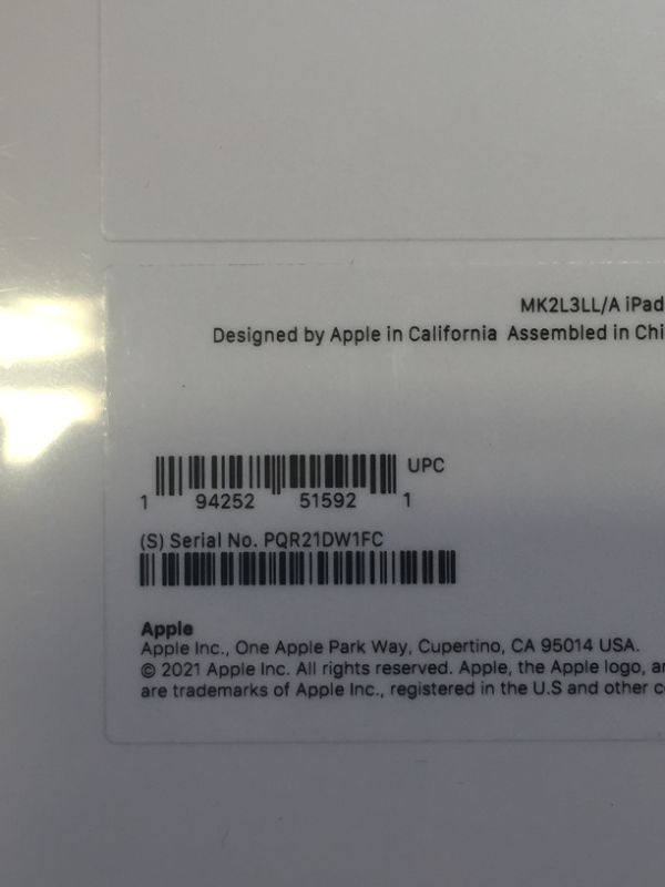 Photo 2 of Apple iPad 10.2-inch Wi-Fi (2021 Model)

