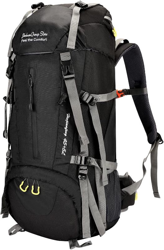 Photo 1 of 65L Lightweight Packable Travel Hiking Backpack Water Resistant Camping Daypack (Black, L)
