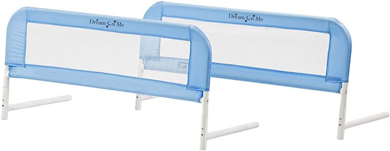 Photo 1 of Dream On Me Mesh Security Bed Rails, Double Pack BLUE