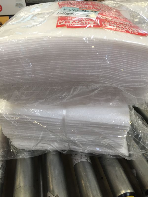 Photo 2 of 100-Pack 12" x 12" Foam Wrap Sheets Cushioning Foam, Moving and Packing Supplies, Fragile Stickers Included
