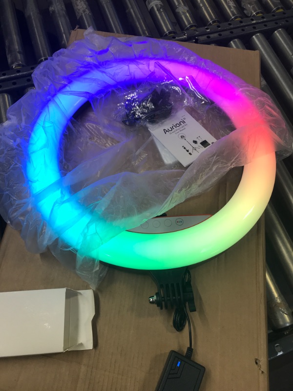Photo 2 of 45cm 18 inch RGB Led Ring Light Dimmable Selfie Lamp Photography Lighting For Studio Live Professional photography fill light