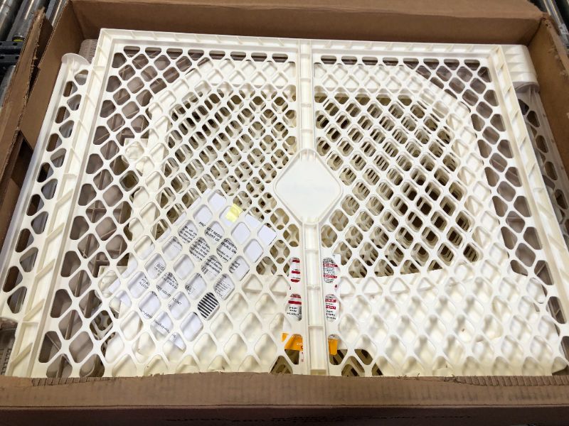 Photo 3 of North States Superyard Ultimate Plastic Dog Playpen, Ivory