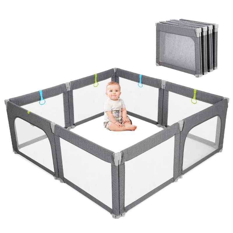 Photo 1 of Baby Playpen Portable Kids Safety Play Center Yard Home Indoor Fence Anti-Fall Play Pen, Playpens for Babies, Extra Large Playard, Anti-Fall Playpen 180x180x68cm
