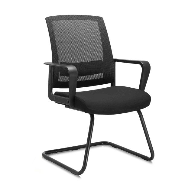 Photo 1 of Office Guest Chair with Lumbar Support Mid Back Mesh Space Air Grid Series Reception Conference Room
