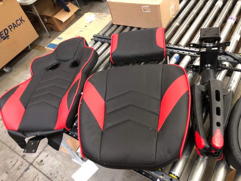 Photo 1 of Respawn 110 Racing-Style Bonded Leather Gaming Chair, Red/Black