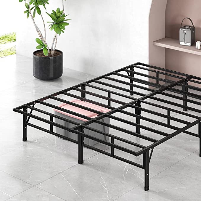 Photo 1 of ZINUS SmartBase Compack Mattress Foundation / 14 Inch Metal Bed Frame / No Box Spring Needed / Sturdy Steel Slat Support, King